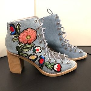 Jeffrey Campbell Cors Booties in Denim